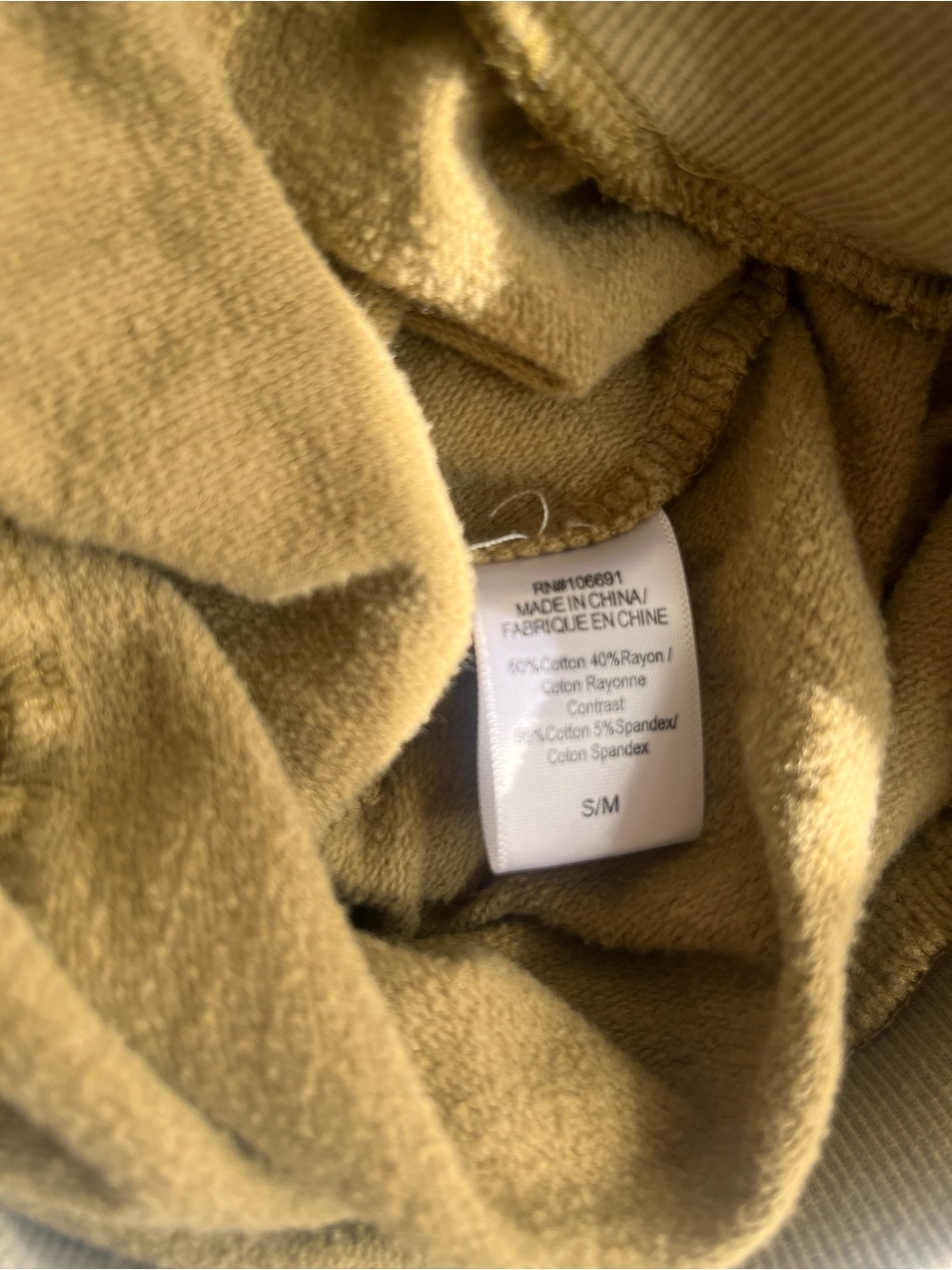 Young Fabulous & Broke Olive Green Cropped Hoodie - Picture 3 of 8